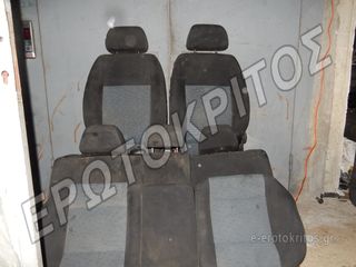 ΣΑΛΟΝΙ SKODA OCTAVIA SEAT LEON VW GOLF IV 1997-2004 5Θ ΜΑΥΡΟ ΜΠΛΕ ΥΦΑΣΜΑ ΣΕΤ ΜΕ ΑΕΡΟΣΑΚΟΥΣ ΜΕΤΑΧΕΙΡΙΣΜΕΝΟ ( ΠΑΡΑΔΙΔΕΤΑΙ ΚΑΘΑΡΟ )
