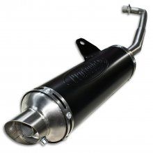 ΕΞΑΤΜΙΣΗ ΟΛΟΣΩΜΗ INOX SYM VF 125 ΜΑΥΡΗ ΣΤΡΟΓΓΥΛΗ ΜΕ ΜΠΟΥΚΑ PROTECHT