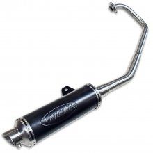 ΕΞΑΤΜΙΣΗ ΟΛΟΣΩΜΗ SUZUKI FX 125 CC INOX ΣΤΡΟΓΓΥΛΗ ΜΕ ΜΑΥΡΗ ΜΠΟΥΚΑ PROTECHT