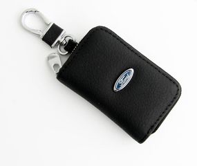  Κλειδοθήκη Δερμάτινη  Μπρελόκ Πορτοφόλι  Θήκη Τσάντα για Κλειδιά με Λογότυπο Μάρκας Ford