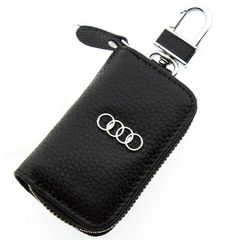  Κλειδοθήκη Δερμάτινη  Μπρελόκ Πορτοφόλι  Θήκη Τσάντα για Κλειδιά με Λογότυπο Μάρκας Audi 