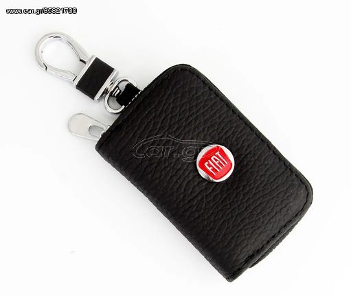  Κλειδοθήκη Δερμάτινη  Μπρελόκ Πορτοφόλι  Θήκη Τσάντα για Κλειδιά με Λογότυπο Μάρκας Fiat 