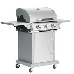 ΝΕΑ ΣΕΙΡΑ!!BORMANN Elite BBQ5030 Ψησταριά Υγραερίου INOX με Μαντεμένια Σχάρα 3 Εστιών