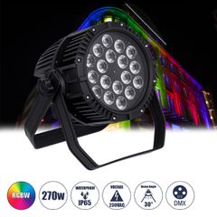 Επαγγελματική κεφαλή προβολέας led PAR DMX 512 270W 220V-240V 4 σε 1 δέσμης 30° αδιάβροχη IP65 RGBW CENTAUR