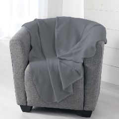 Polar fleece κουβέρτα Malou dark grey 100% polyester διαστάσεων 125x150cm