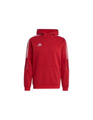 Adidas Tiro 21 Ανδρικό Φούτερ με Κουκούλα και Τσέπες Κόκκινο GM7353