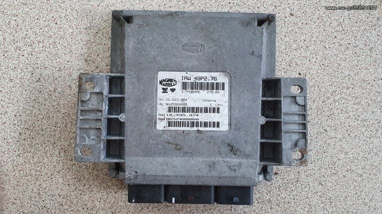 ΜΟΝΑΔΑ ΕΛΕΓΧΟΥ ΚΙΝΗΤΗΡΑ ECU CITROEN - PEUGEOT 206 1.1i MAGNETI MARELLI IAW 48P2.76 HW 9645989480 SW 9652488080 HW 16623004 SW 16495074