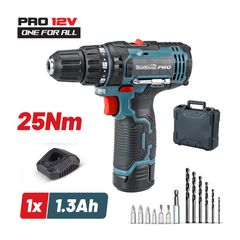 BBP2100 Δραπανοκατσάβιδο Μπαταρίας 12V (1x1.3Ah) - ΜΕ ΜΠΑΤΑΡΙΑ & ΦΟΡΤΙΣΤΗ - BORMANN PRO (#032793)