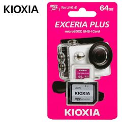 KIOXIA 4K MICRO SD 64GB EXCERIA PLUS UHS I U3 WITH ADAPTER M303 LMPL1M064GG2