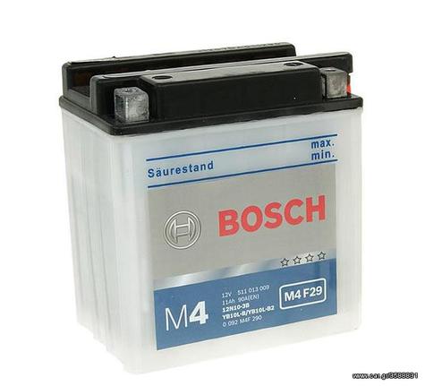 ΛΥΡΗΣ BOSCH 12N10-3B-1, YB10L-B, 12Ah/90A(EN), ΔΕΞ(+). ΑΝΟΙΚΤΟΥ ΤΥΠΟΥ, 0092M4F290