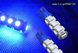 Ψείρες Μπλε xenon type τύπου W5W Τ10 με 13 SMD LEDs τύπου "5050"
