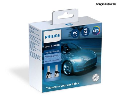 PHILIPS HIR2 Ultinon Essential Led 12V 24V 24W 6500K 11012UE2X2 2τμχ