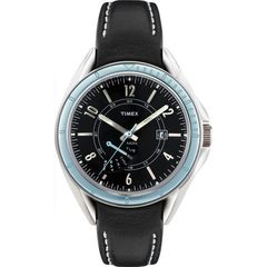 Timex, Men's Watch, Black Leather Strap T2M433