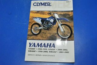 CLYMER MANUAL YAMAHA YZ400F  98-88  WR400F 98-2000 & YZ426F 2000