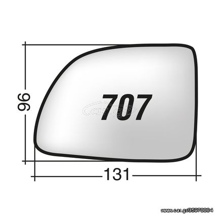 Κρύσταλλο καθρέπτη δεξί και αριστερό RENAULT CLIO 1994