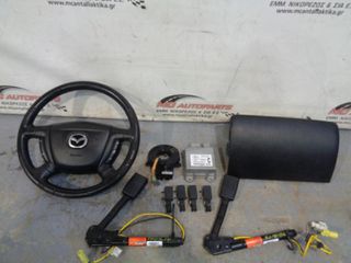 Αερόσακος  Set  MAZDA TRIBUTE (2002-2008)     οδηγού με τιμόνι, συνοδηγού, προεντατήρες, ταινία, εγκέφαλος, αισθ, κρούσης