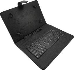 Universall Case - Stand & Keyboard Black For Tablet 9.7"-10.1" Θήκη Προστασίας - Βάση Μαύρη & Πληκτρολόγιο Nod Type