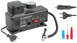 ΚΟΜΠΡΕΣΕΡ ΑΕΡΑ ΠΛΑΣΤΙΚΟ 12V/220V 18BAR-250PSI (ΜΑΝΟΜΕΤΡΟ/ΦΙΣ/4 ΑΝΤΑΠΤΟΡΕΣ/ΚΑΛΩΔΙΟ 300cm) AMiO - 1 ΤΕΜ.