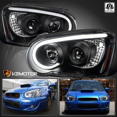 SUBARU IMPREZA II GD 03-05 TUBE LIGHT BLACK φαναρια εμπρος eautoshop gr