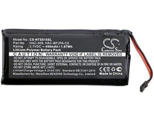 Battery for Nintendo switch controller / hac-006 450mah 1.67wh li-ion 3.7v (OEM)