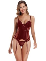 Red Deluxe Lace Stitching Corset