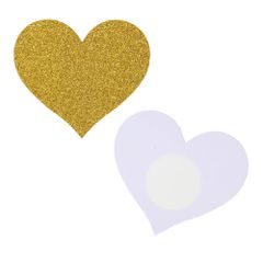 Glod Glitter Heart-shaped Nipple Cover-thumb-1