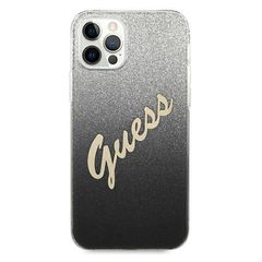 Guess GUHCP12LPCUGLSBK iPhone 12 Pro Max 6.7" black/black hardcase Glitter Gradient Script-thumb-2