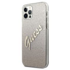 Guess GUHCP12LPCUGLSGO iPhone 12 Pro Max 6.7" gold/gold hardcase Glitter Gradient Script-thumb-1