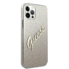 Guess GUHCP12LPCUGLSGO iPhone 12 Pro Max 6.7" gold/gold hardcase Glitter Gradient Script-thumb-3