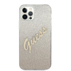 Guess GUHCP12LPCUGLSGO iPhone 12 Pro Max 6.7" gold/gold hardcase Glitter Gradient Script-thumb-2