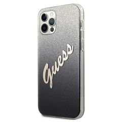 Guess GUHCP12MPCUGLSBK iPhone 12/12 Pro 6.1" black/black hardcase Glitter Gradient Script-thumb-1