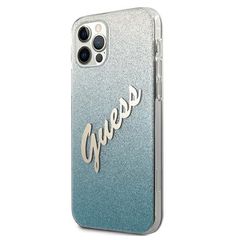 Guess GUHCP12MPCUGLSBL iPhone 12/12 Pro 6.1" blue/blue hardcase Glitter Gradient Script-thumb-1