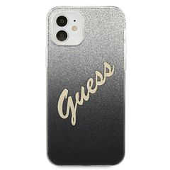 Guess GUHCP12SPCUGLSBK iPhone 12 mini 5.4" black/black hardcase Glitter Gradient Script-thumb-2