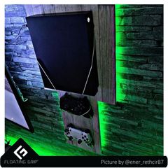 Floating Grips Xbox One X and Controller Wall Mounts - Bundle (Black) / Xbox One-thumb-4