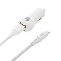 Promiz (PZ-30025) Car Charger Pack - White, Dual USB 2.4A + Micro USB Cable