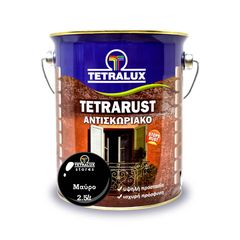 Tetralux Αντισκωριακό Χρώμα Μαύρο Tetrarust 2,5lt