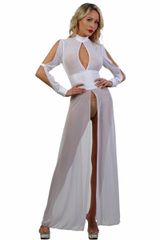 Lingerie long robe- White