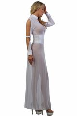 Lingerie long robe- White-thumb-1