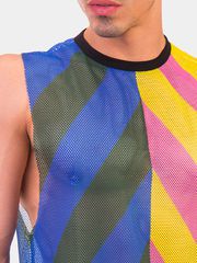 Tank Top Stripped Sunny - Yellow/Pink-thumb-2