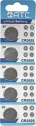 Batteries Lithium  CR2025 p-3V  - 6 pack