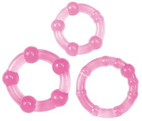 Δαχτυλίδια Πέους Timeless Stud Cock Rings (3 pcs, Ροζ) - Toyz4Lovers