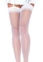 Sheer Stockings - White One Size-thumb-1