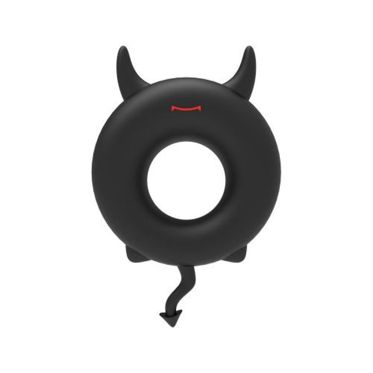 Devil Cock Ring - Μαύρο Ελαστικό Δαχτυλίδι Πέους