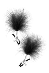 Σφιγκτήρες Θηλών Nipple Clamps Pinces A Seins Feathers (2pcs) - Μαύροι