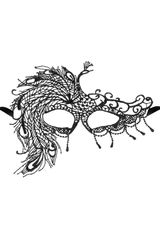 Black soft embroidered lace mask-thumb-2