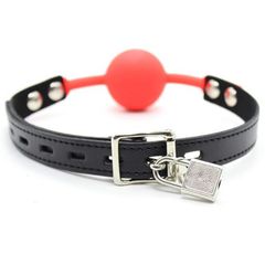 Ball Gag + Block (rosso)-thumb-1