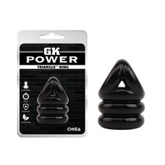 Triangle cock and ball Ring - Black