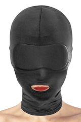 Open over the mouth fetish mask - black