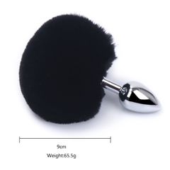 Kiotos Bunny Tail Black-thumb-1