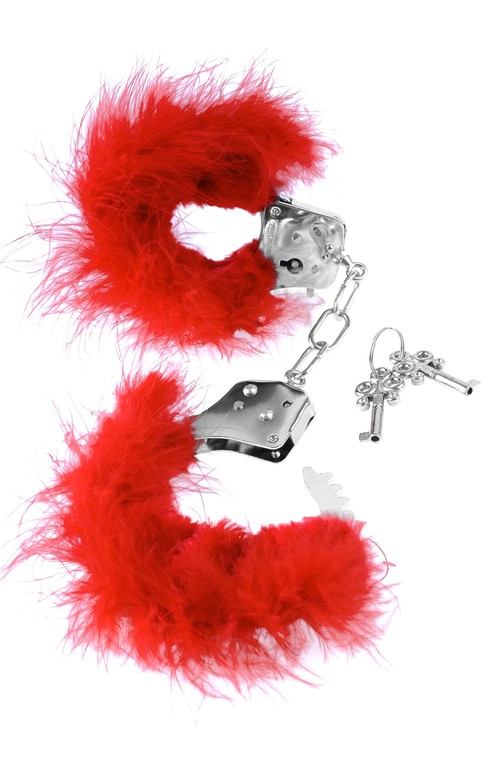 FF FEATHER LOVE CUFFS RED